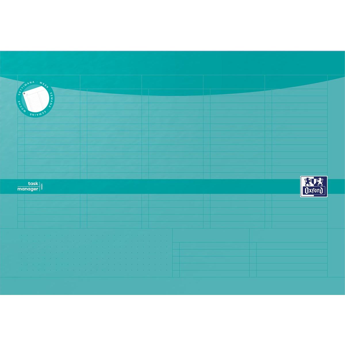 Oxford - Essentials taskmanager weekplanner, 120 bladzijden, ft A4, aqua