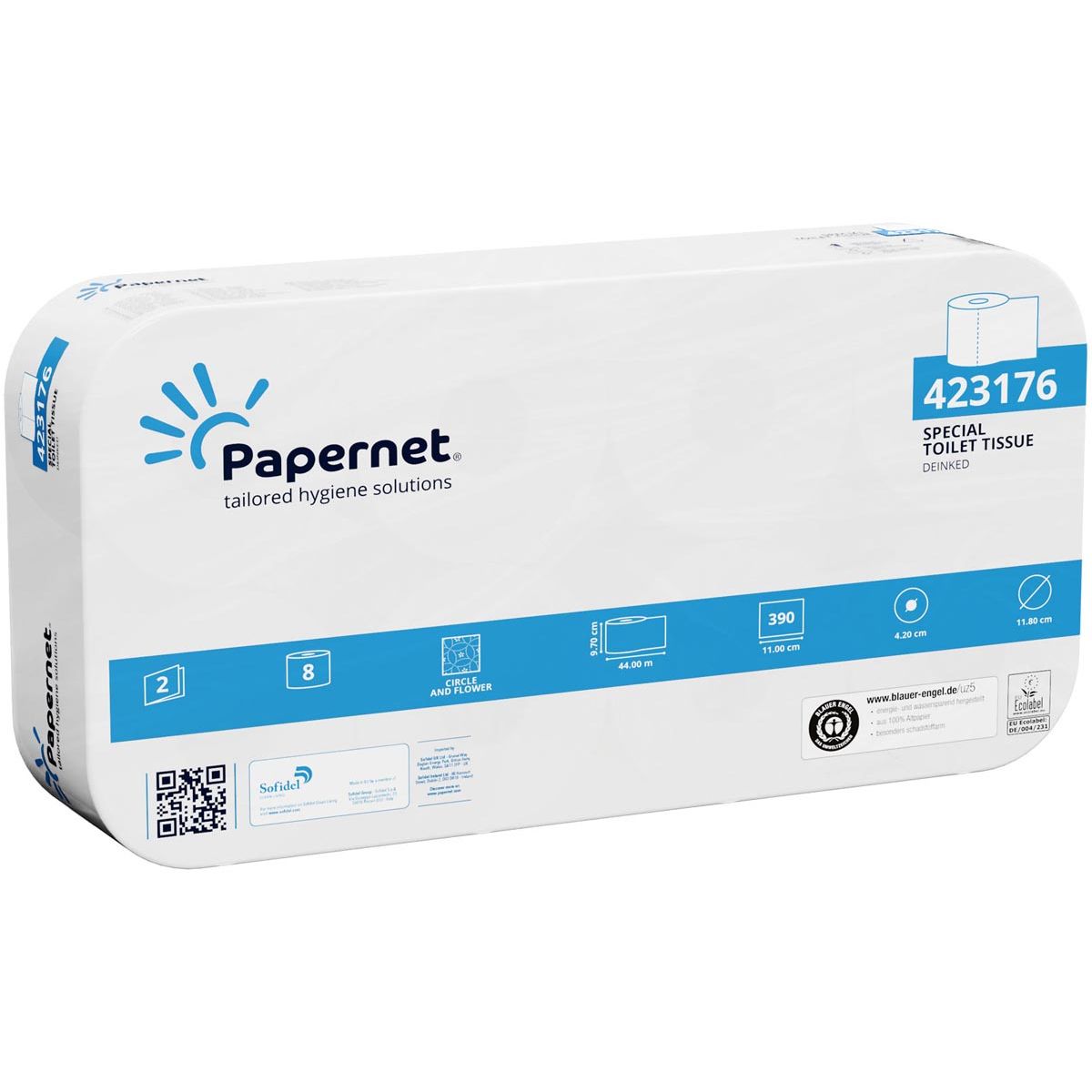 Papernet - toiletpapier Special, 2-laags, 400 vellen, pak van 8 rollen