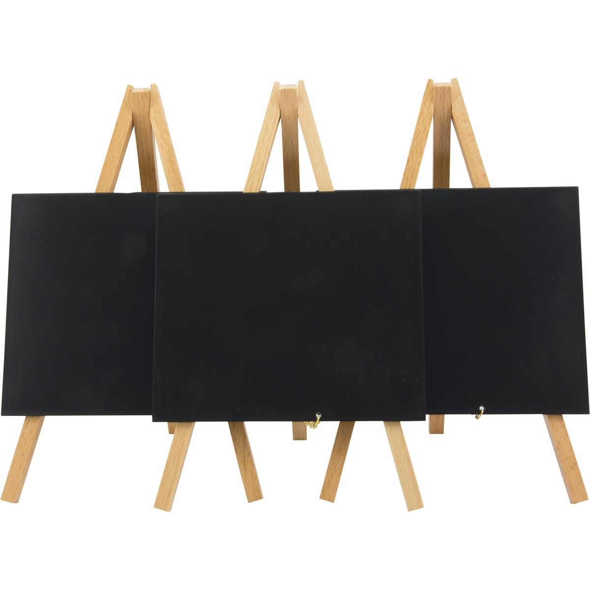 Securit - Lavagna da tavolo Mini, ft 24 x 15 cm, faggio, confezione da 3