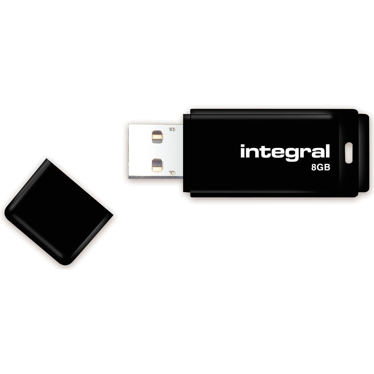 Integral - USB 2.0 stick, 8 GB, zwart