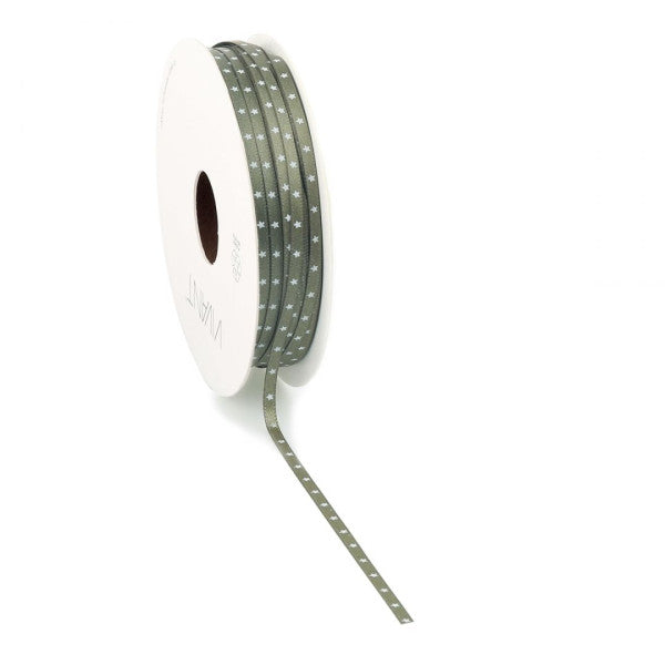 Nastro natalizio stelline 3mm x 50 metri verde
