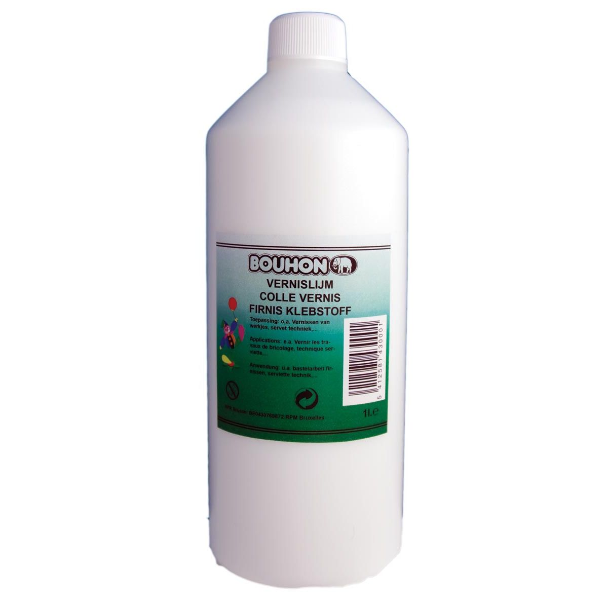 Bouhon - vernislijm flacon van 1 l