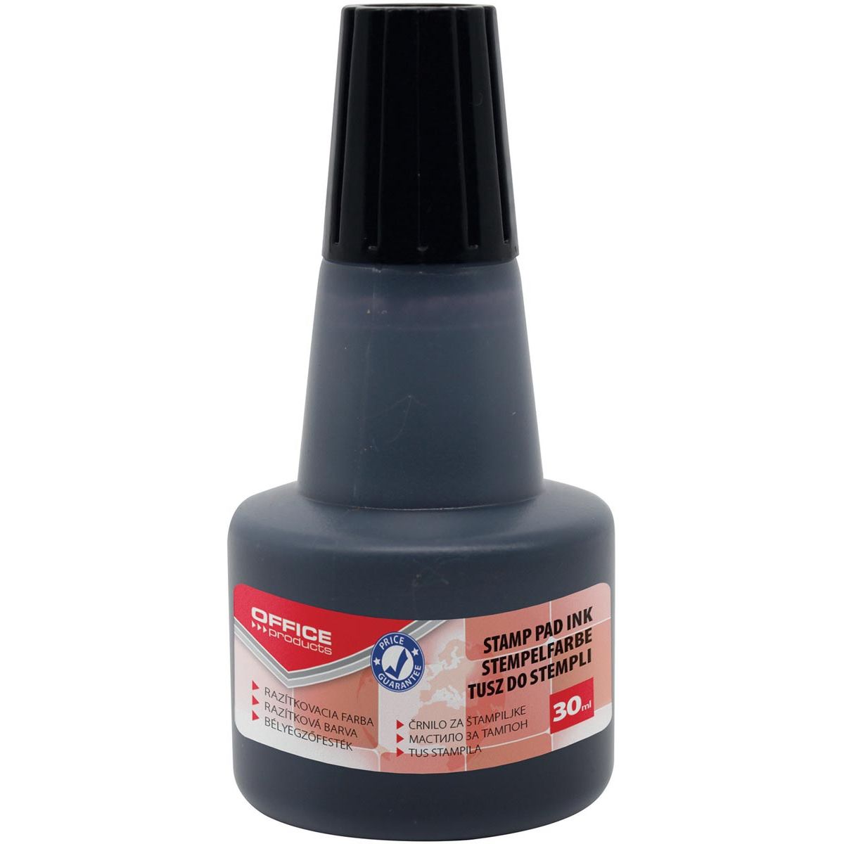 OFFICE products - stempelinkt, zonder olie, 30 ml, zwart