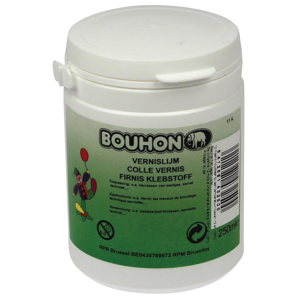 Bouhon - varnish glue bottle of 250 ml