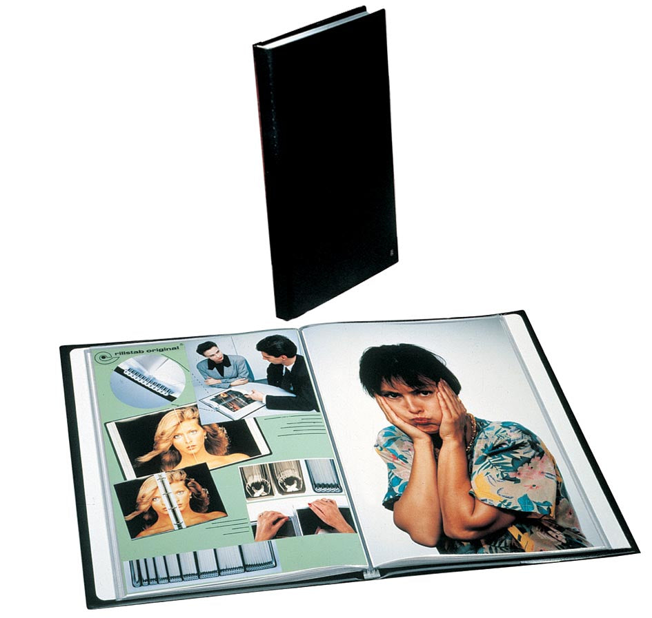 Rillstab - lbum A4 60 tassen, zwart