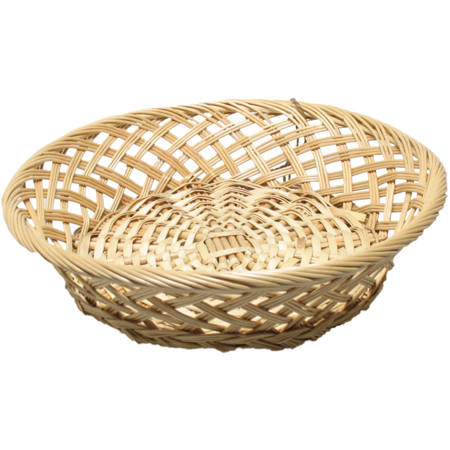 Klika - Basket | reed | Ø33cm | 8cm | round | natural | 1 pc