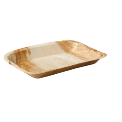 Biodore - ® Bord, rechthoekig, 1-vaks, Palmblad,17x14cm 25 stuks