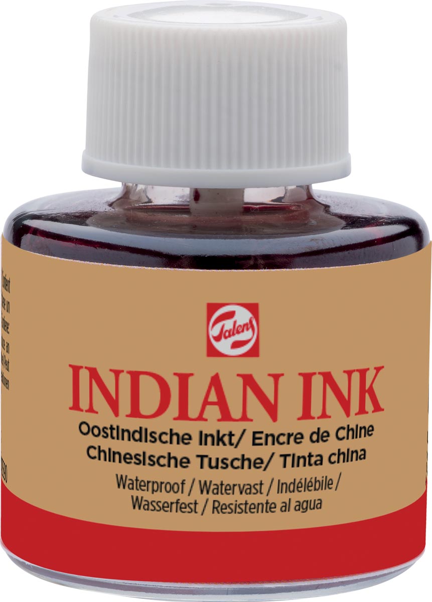 Talens - Tinta china, botella de 11 ml, negra