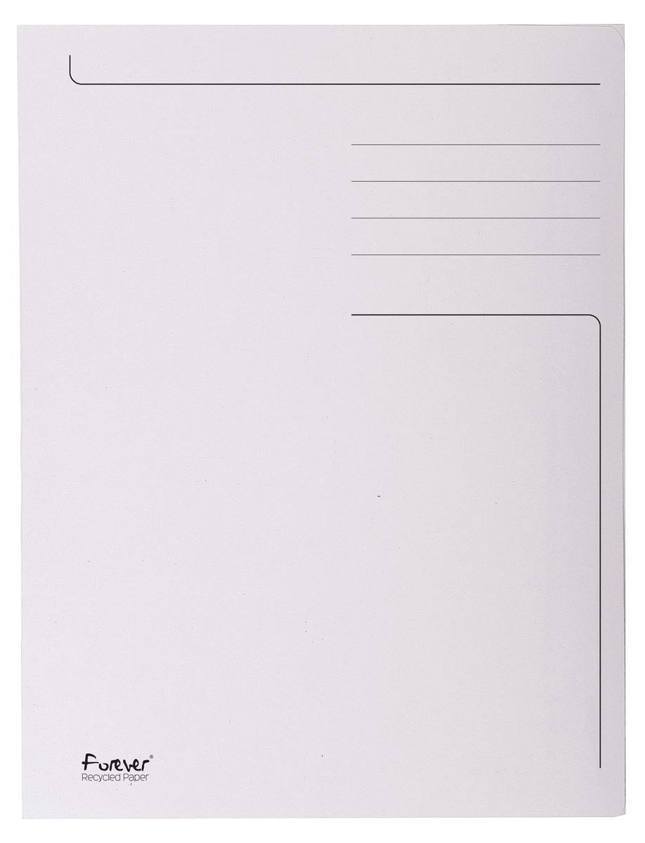 Exacompta - file folder Foldyne ft 24 x 32 cm (for ft A4), light gray, pack of 50 pieces
