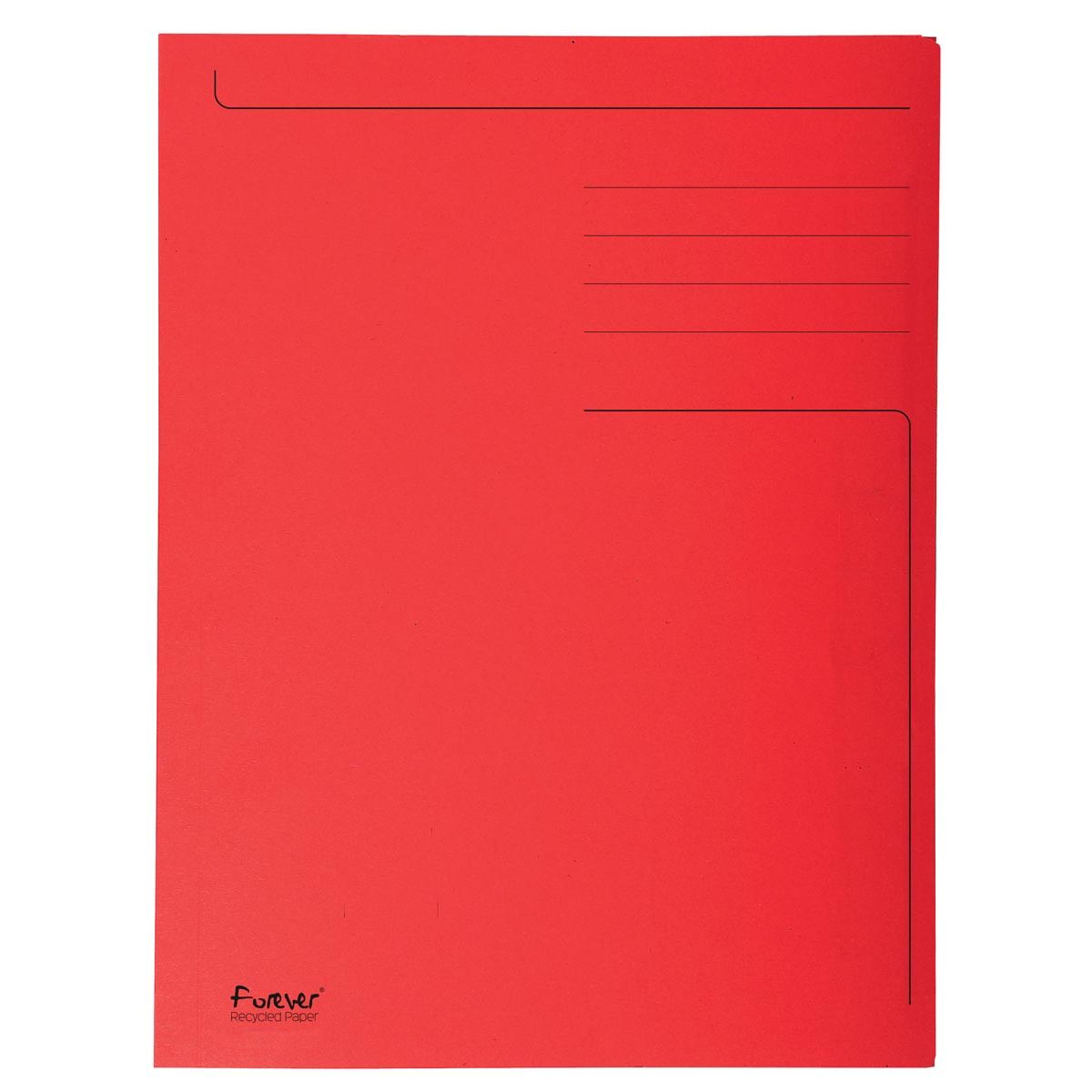 Exacompta - dossier Foldyne ft 24 x 35 cm (pour ft folio), rouge, pack de 50 pièces