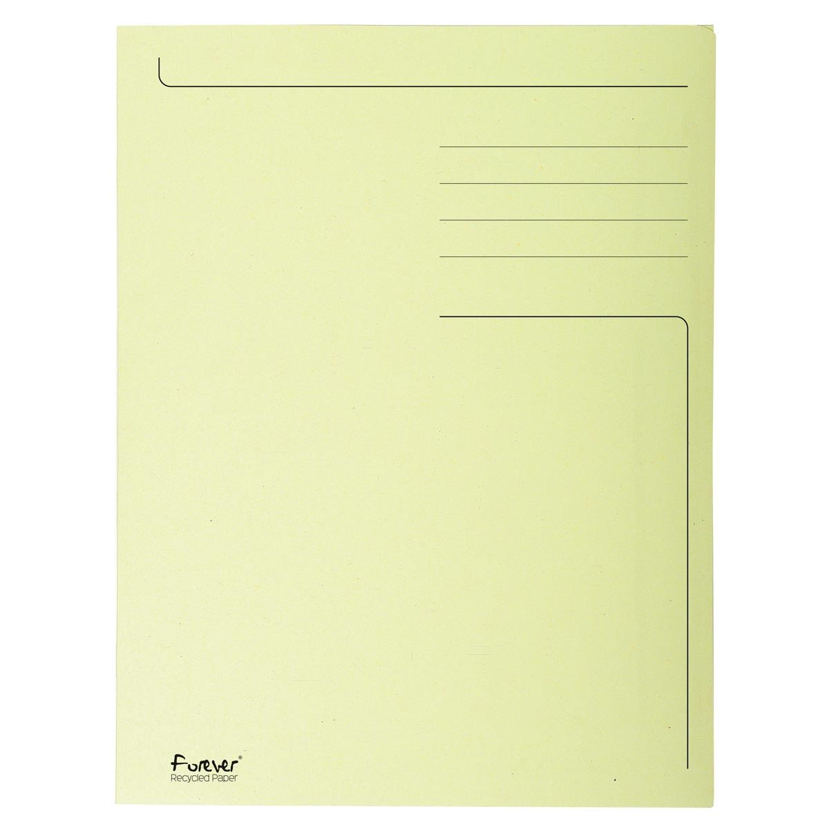 Exacompta - file folder Foldyne ft 24 x 35 cm (for ft folio), yellow, pack of 50 pieces