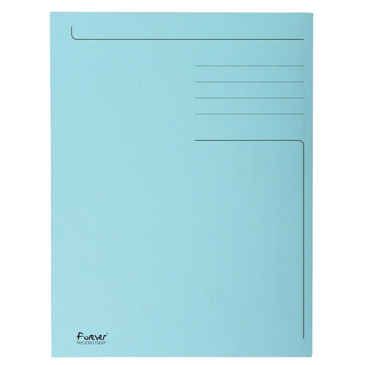 Exacompta - file folder Foldyne ft 24 x 35 cm (for ft folio), light blue, pack of 50 pieces
