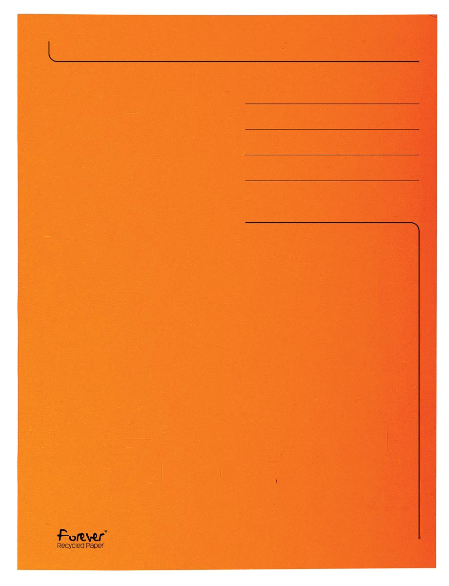 Exacompta - file folder Foldyne ft 24 x 35 cm (for ft folio), orange, pack of 50 pieces