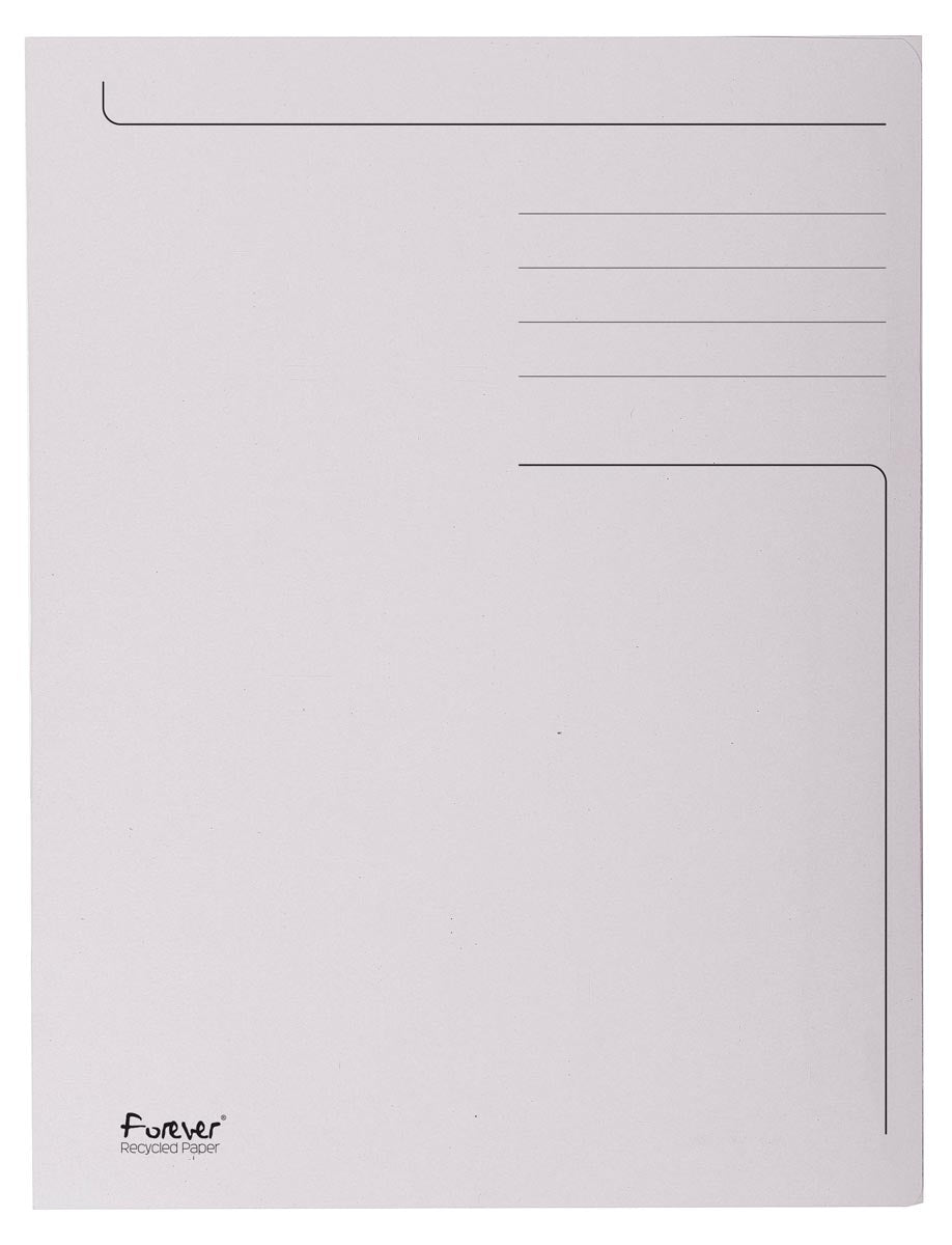 Exacompta - file folder Foldyne ft 24 x 35 cm (for ft folio), light gray, pack of 50 pieces