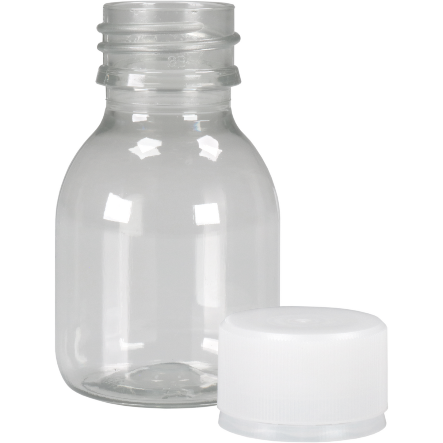 Klika - Fles | petfles | Gerecycled PET | met dop | 60ml | transparant | 144 stuks
