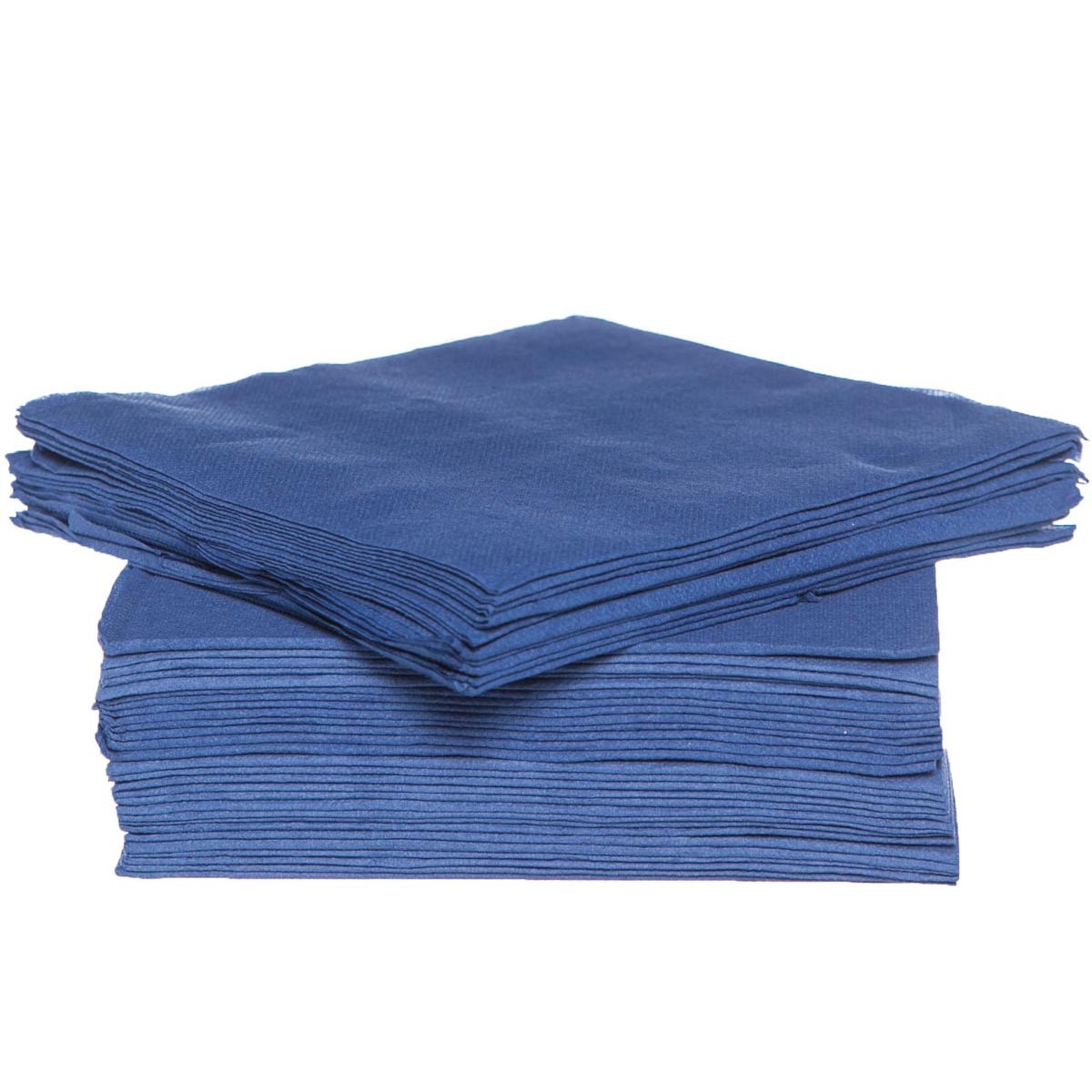 Cosy - Serviette tendance, 38 x 38 cm, bleue, 40 pièces