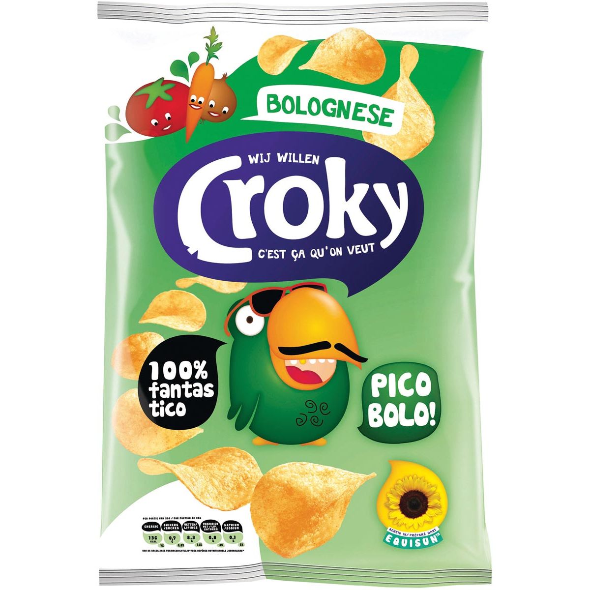 Croky - chips bolognese, zakje van 100 g