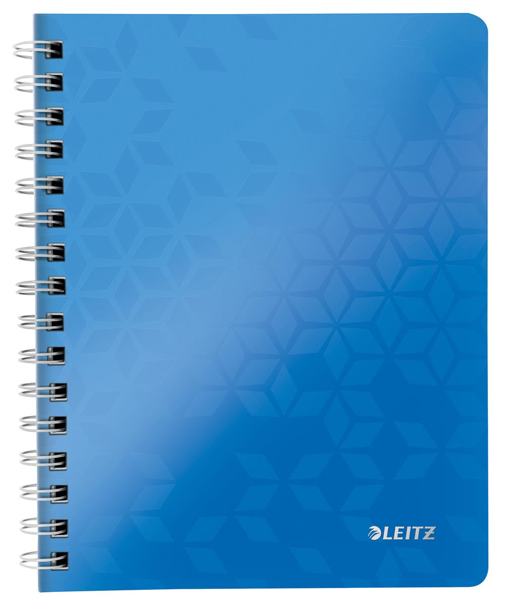 Leitz - Cuaderno WOW ft A5, cuadros 5 mm, azul