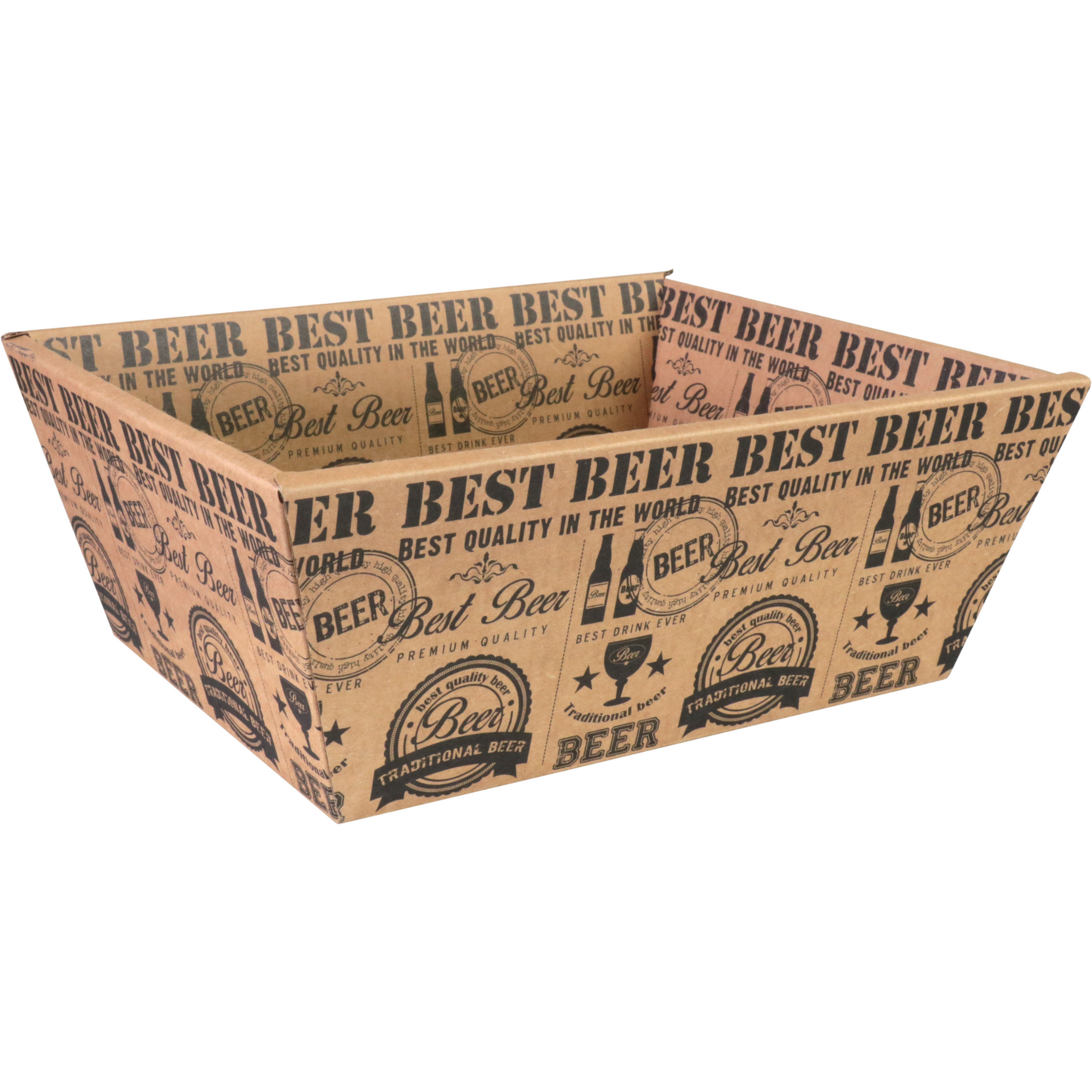 Klika - Mand | golfkarton | biermand | 26x21x bruin/zwart | 40 stuks
