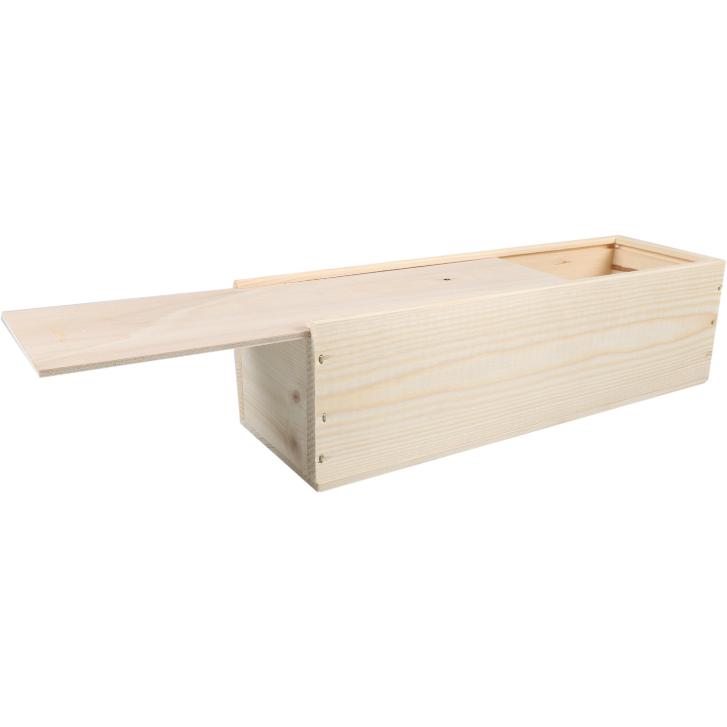 Klika - Wijnkist | 1 fles | schuifdeksel | 340x95x85mm | hout | naturel | 5 stuks