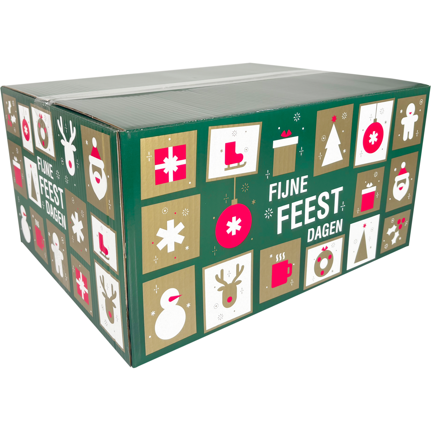 Klika - Kerstpakketdoos | Tegels | golfkarton | 45x35x23cm | Kerstmis | d | 10 stuks