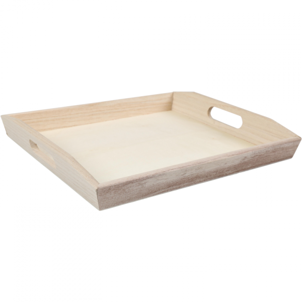 Klika - Plateau | 26,8x24x4cm | bois | naturel | 10 pièces