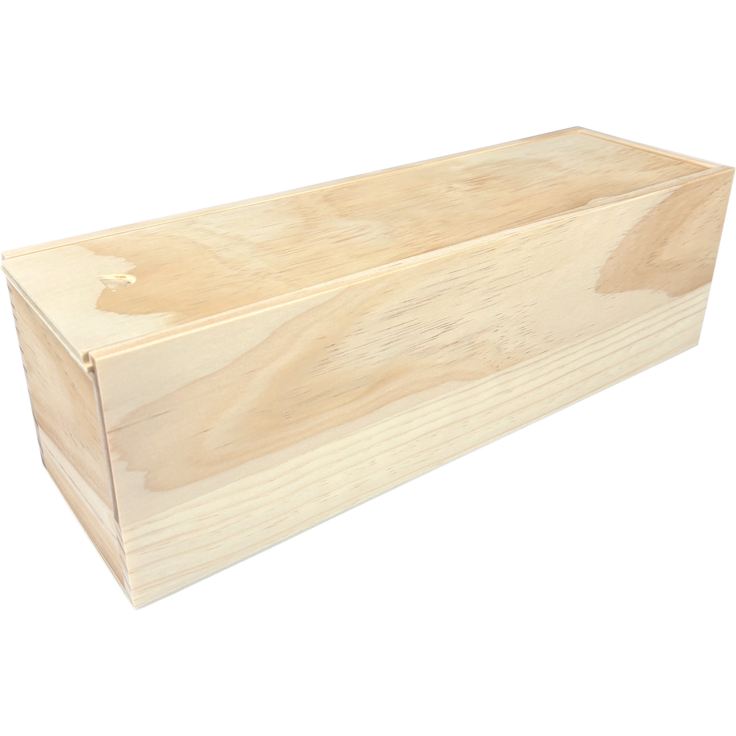 Klika - Wijnkist | 1 fles | schuifdeksel | 340x95x95mm | hout | naturel | 40 stuks
