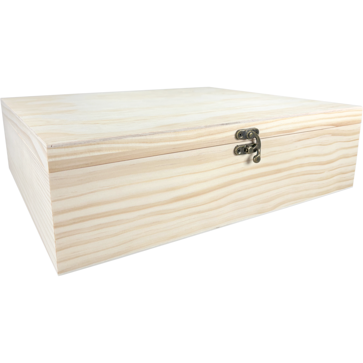 Klika - Wijnkist | 3 flessen | scharnierdeksel | 340x285x95mm | hout | naturel | 8 stuks