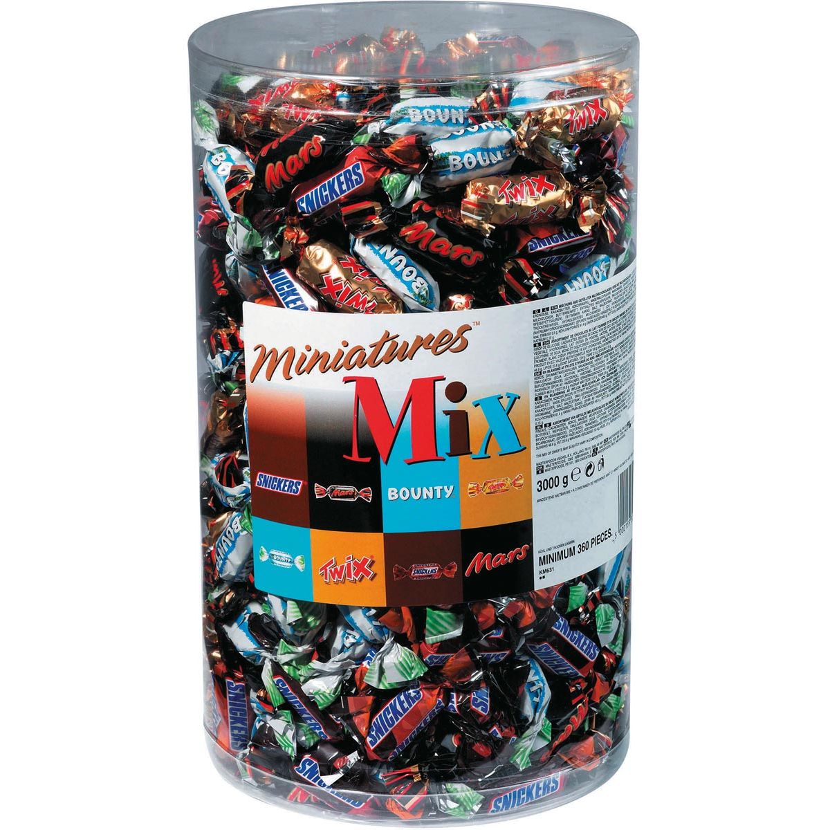 Celebrations - Mixed Miniatures, tube van 3 kg (296 stuks)