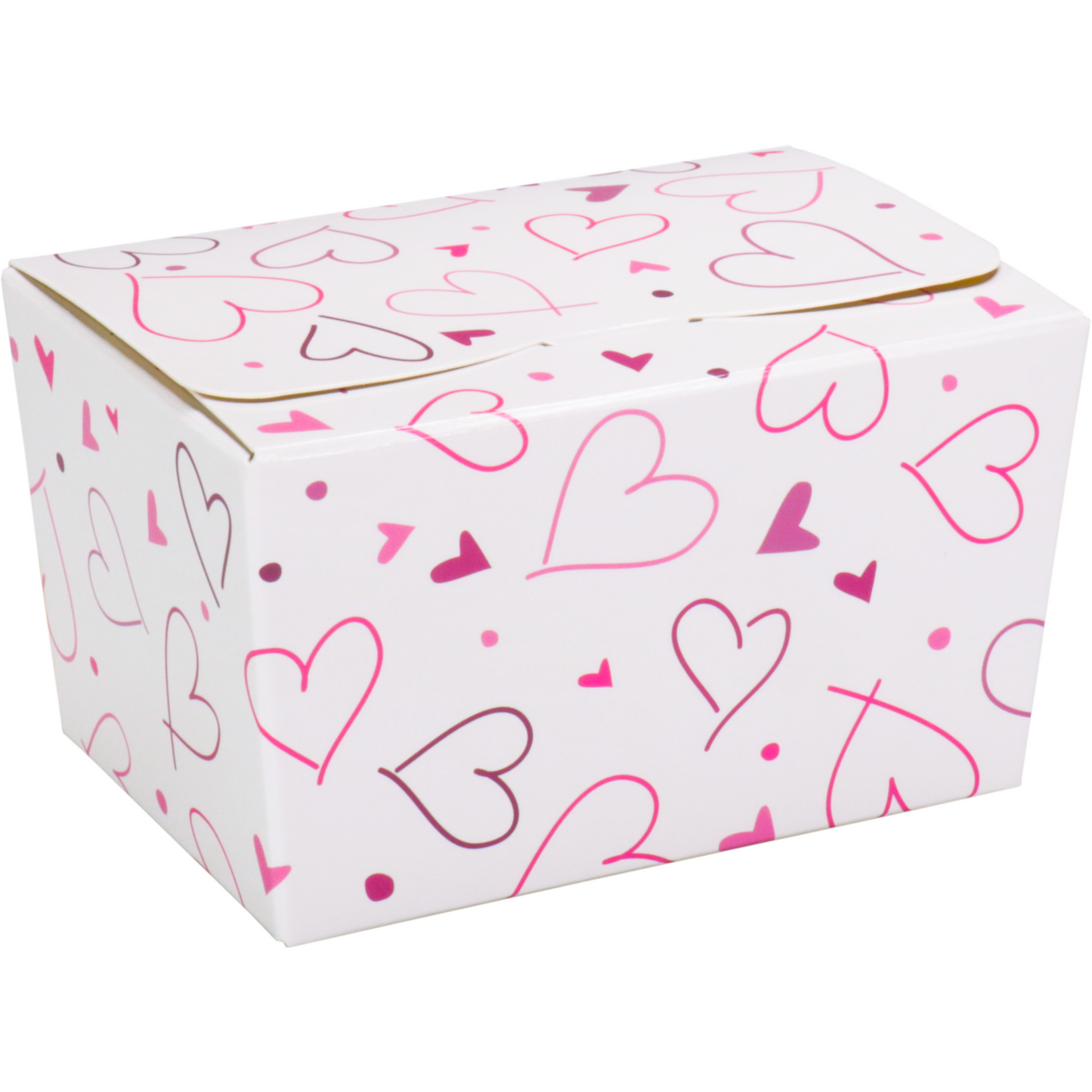 Depa - Ballotin | Hearts | karton + PP | 150gr | 89x60x55mm | wit | 200 stuks