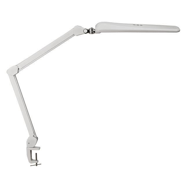 MAUL - Lampada da lavoro Craft LED con morsetto da tavolo dimmerabile bianca