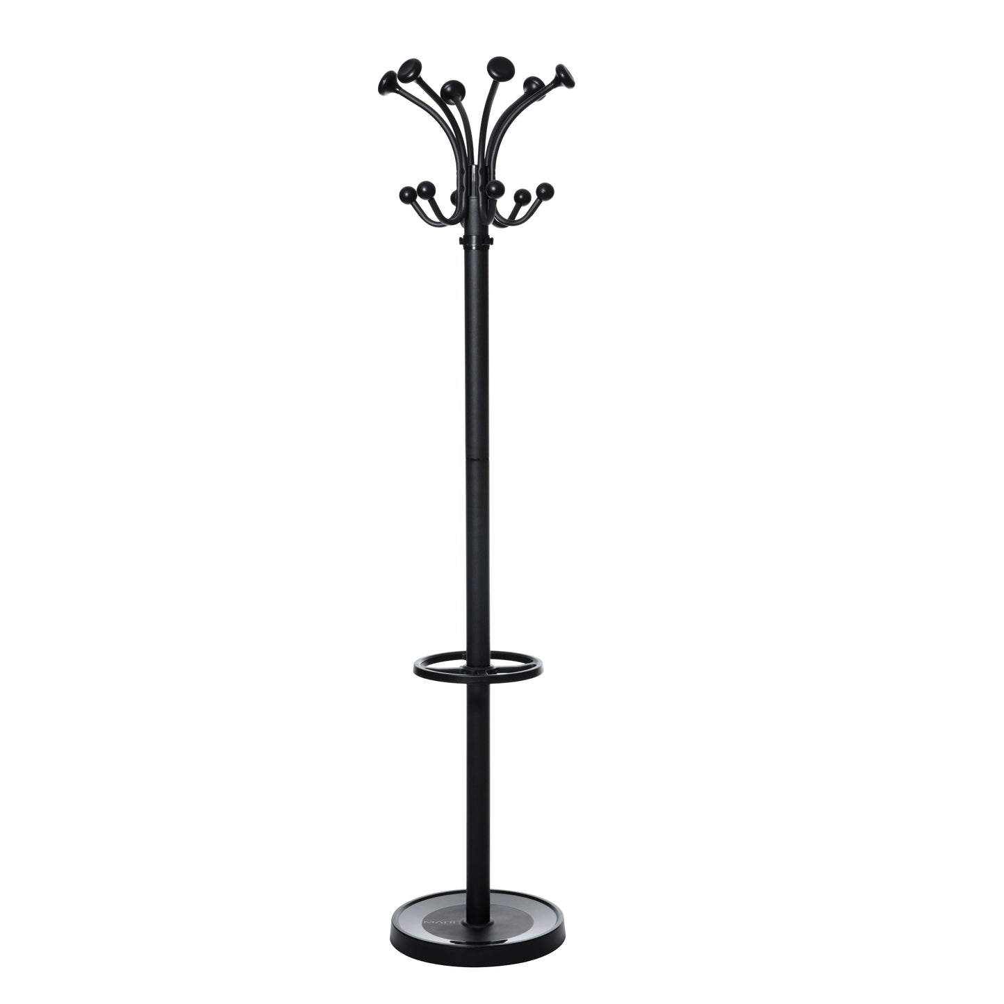 MAUL - Nubis coat rack standing 176cm 20 hooks black RAL9004