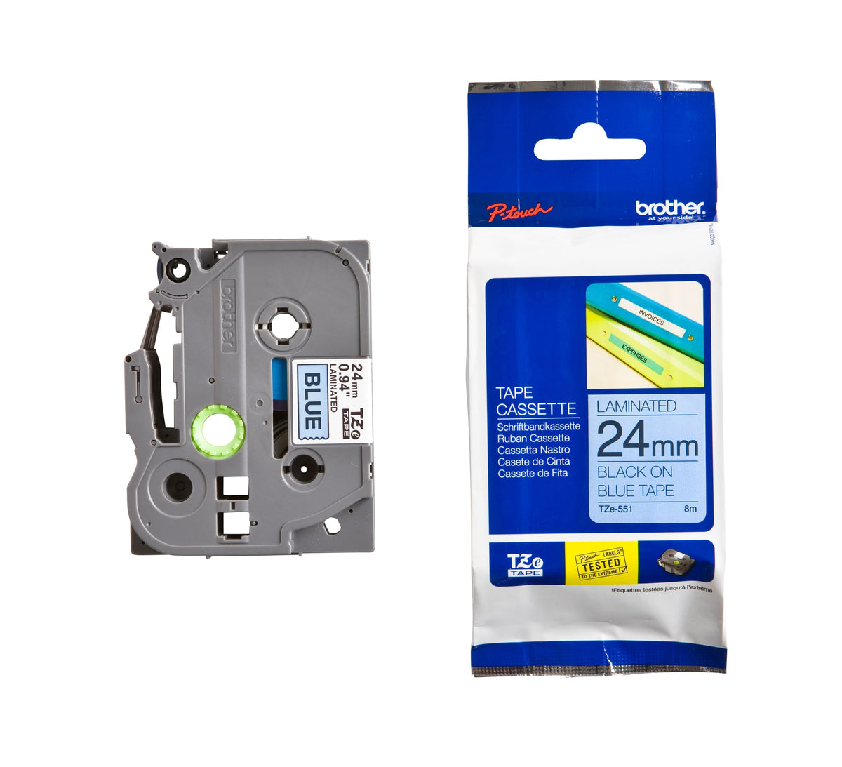 Brother - Labele ptouch tze551 24mm blauw