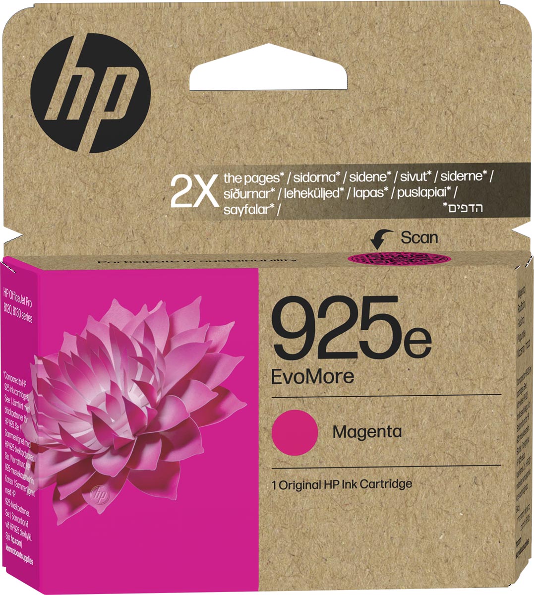 HP - inktcartridge 925e, 800 pagina's, OEM 4K0W1PE, magenta