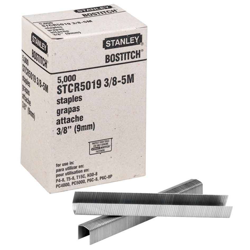Bostitch - Agrafes STCR501910E (10 mm), pour PC8000, boîte de 5 000 agrafes