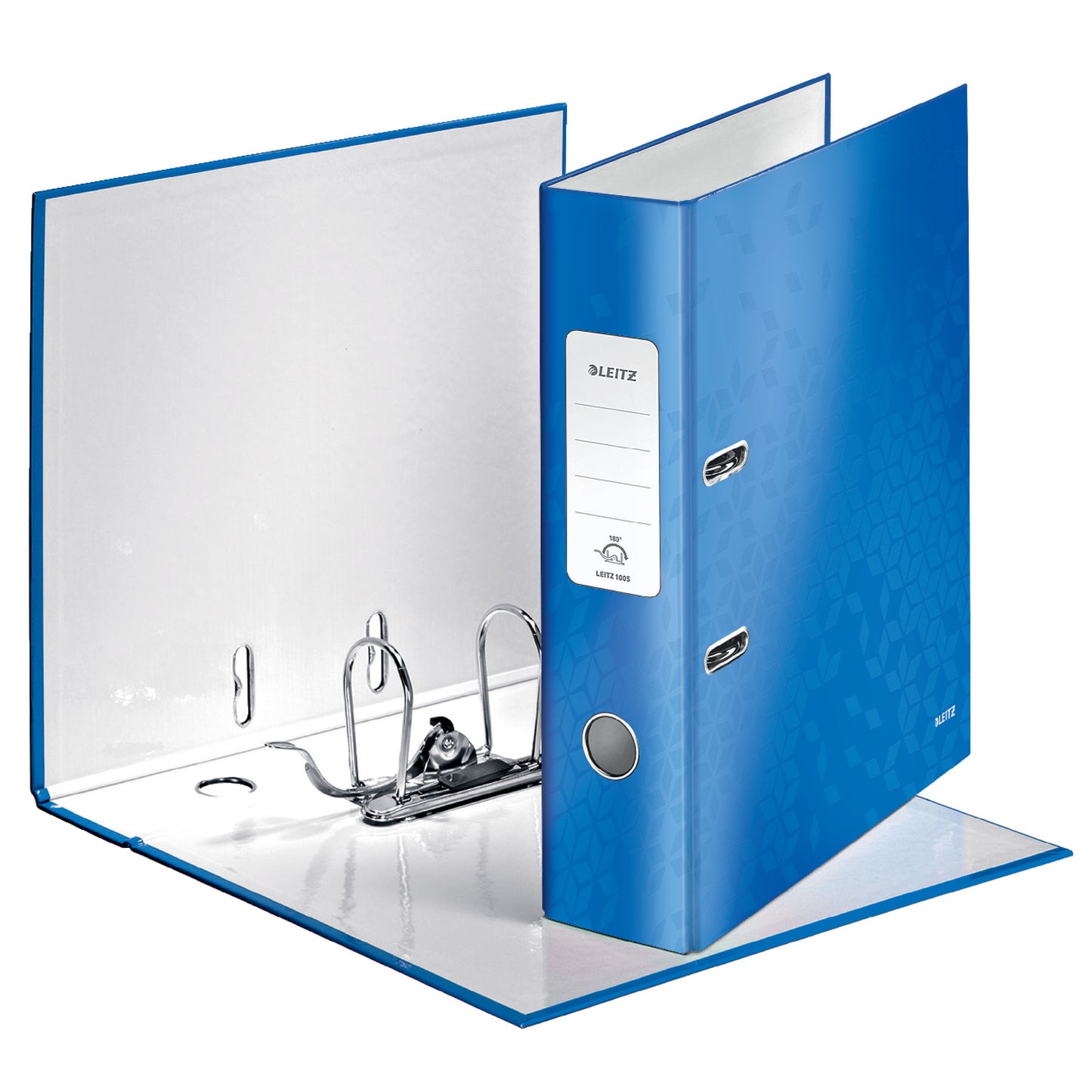 Leitz - Ordner Wow plastificado 180° 80mm A4 azul | 10 piezas