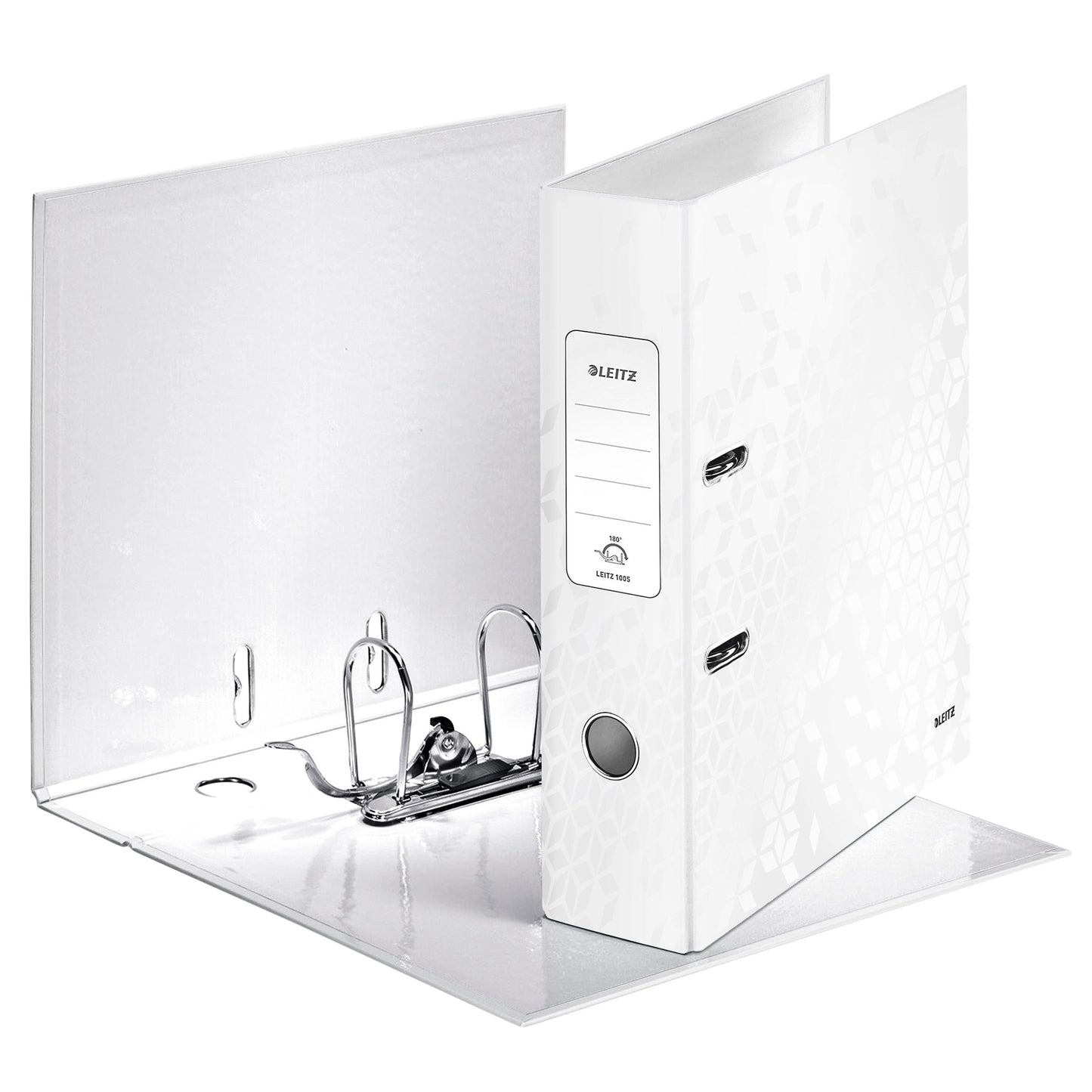 Leitz - Ordner wow 180° gelamineerd 80mm a4 wit | 10 stuks
