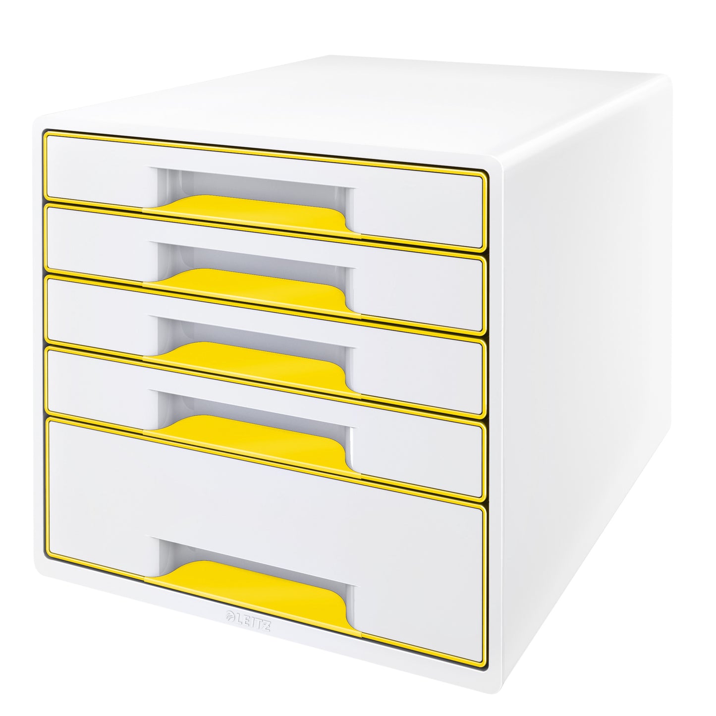 Leitz - Cajonera WOW CUBE 5 cajones blanco/amarillo