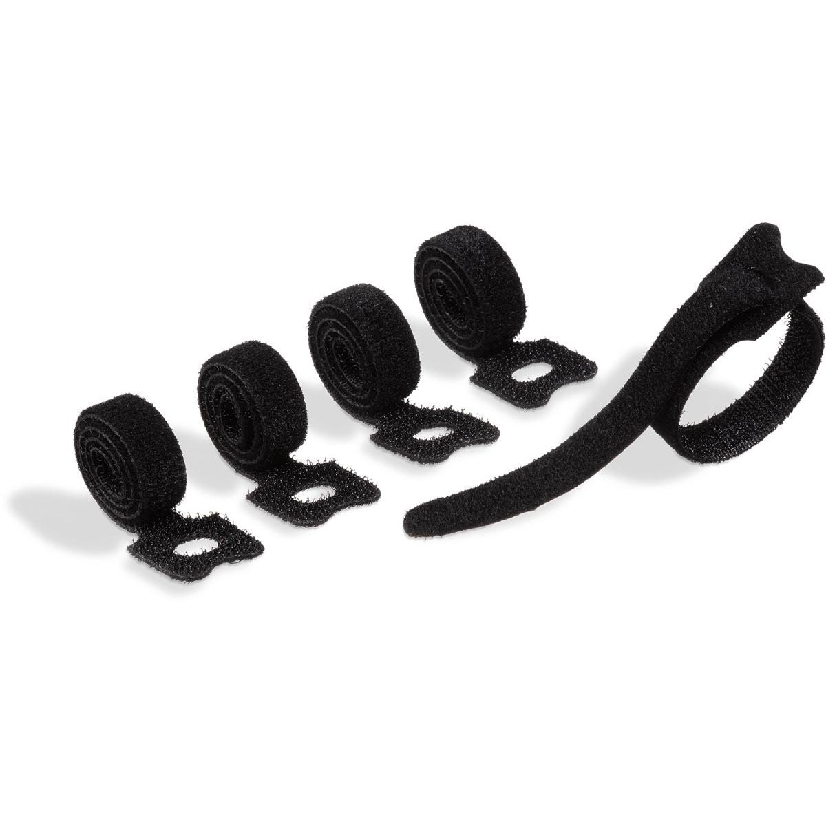 Durable - Attache-câble Cavoline Grip Tie avec Velcro, noir, lot de 5