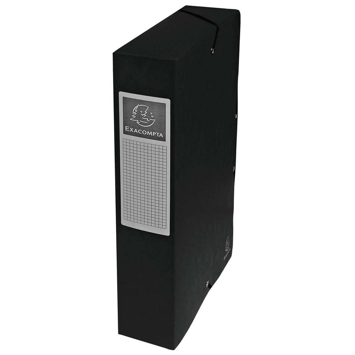 Exacompta - elastobox Exabox black, back of 6 cm