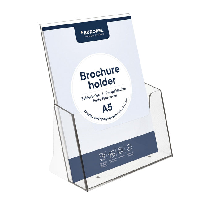 Europel - Brochure holder peel A5 transparent | 10 pieces