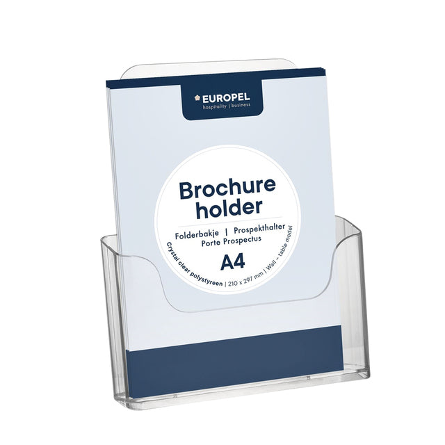 Europel - Folderhouder pel tafel/wand A4 41mm transparant