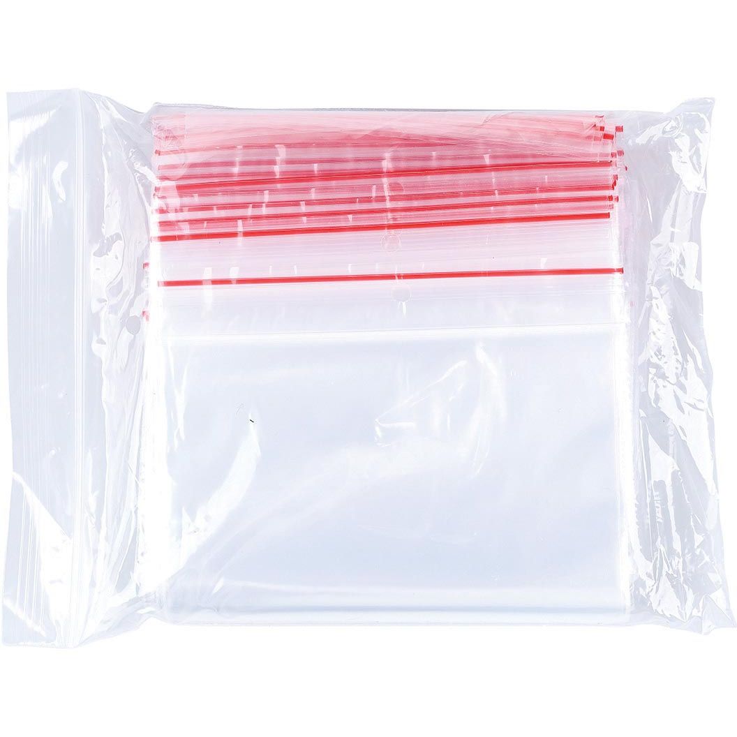 OFFICE products - grip seal bag, transparent, pack of 100 pieces, 120 x 180 mm