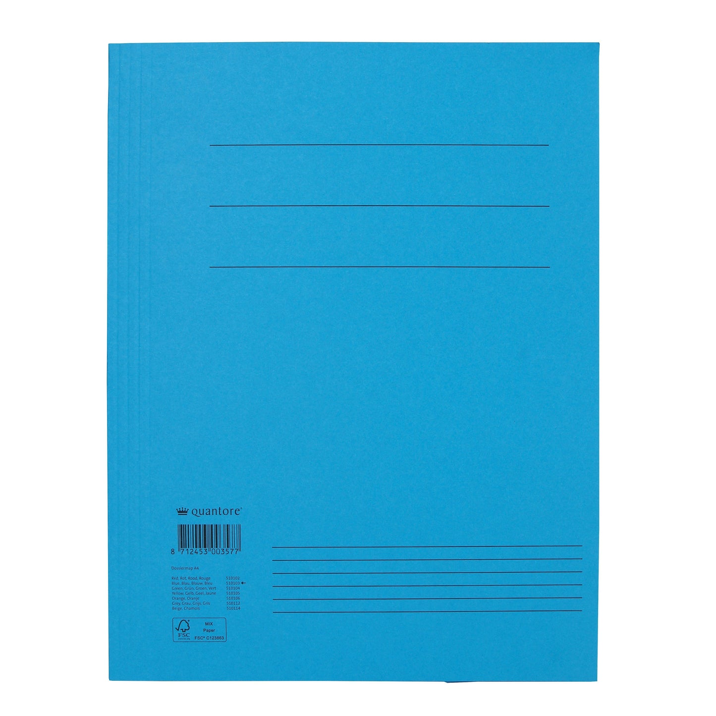 Quantore - Dossiermap a4 250gr blauw