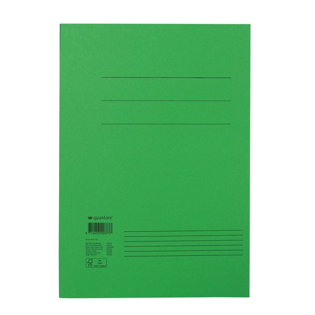 Quantore - Cartella portadocumenti folio 300gr verde | 50 pezzi