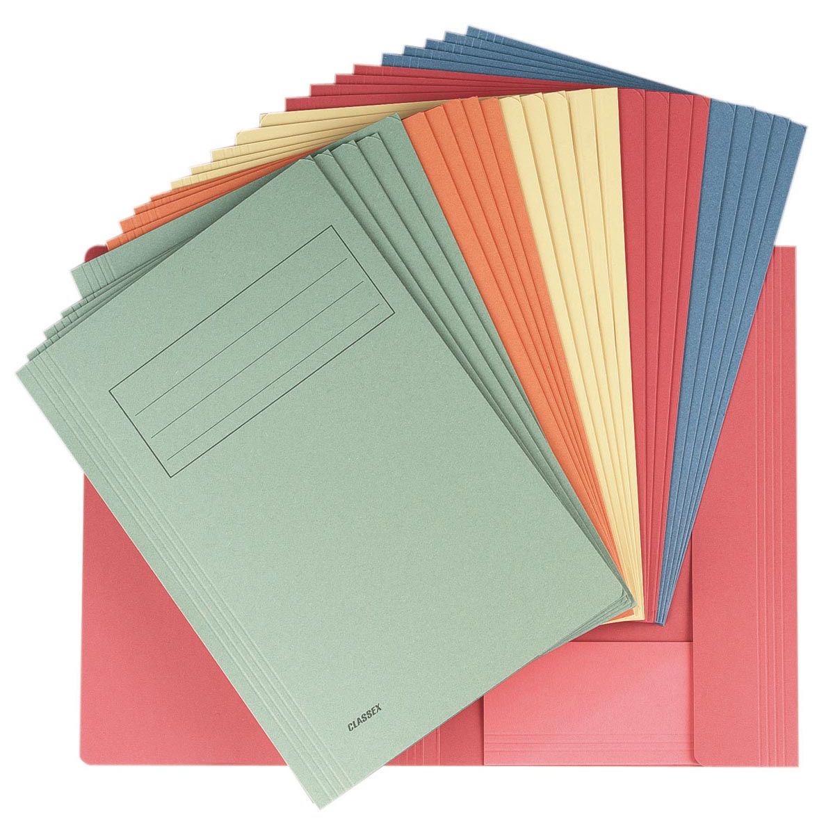 Classex - Carpeta archivadora Class'ex, ft 23,7 x 34,7 cm (para ft folio), colores surtidos, paquete de 25