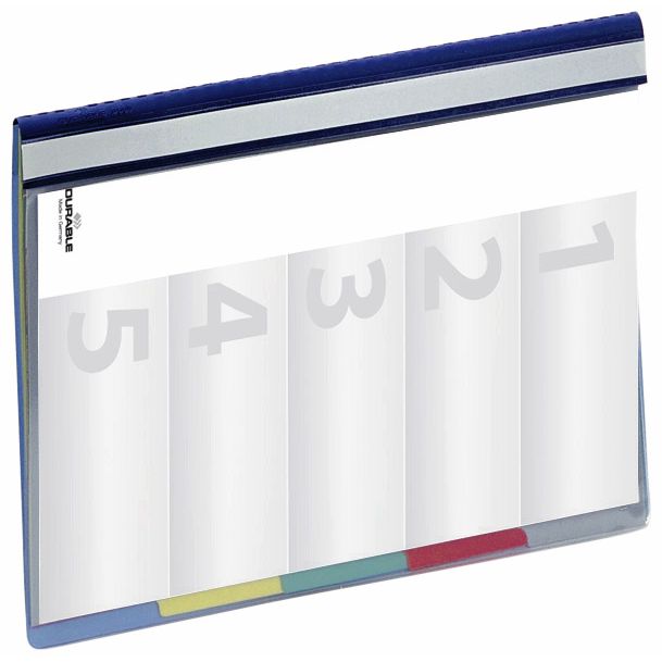 Durable - Carpeta organizadora Divisoflex A4 azul | 5 piezas