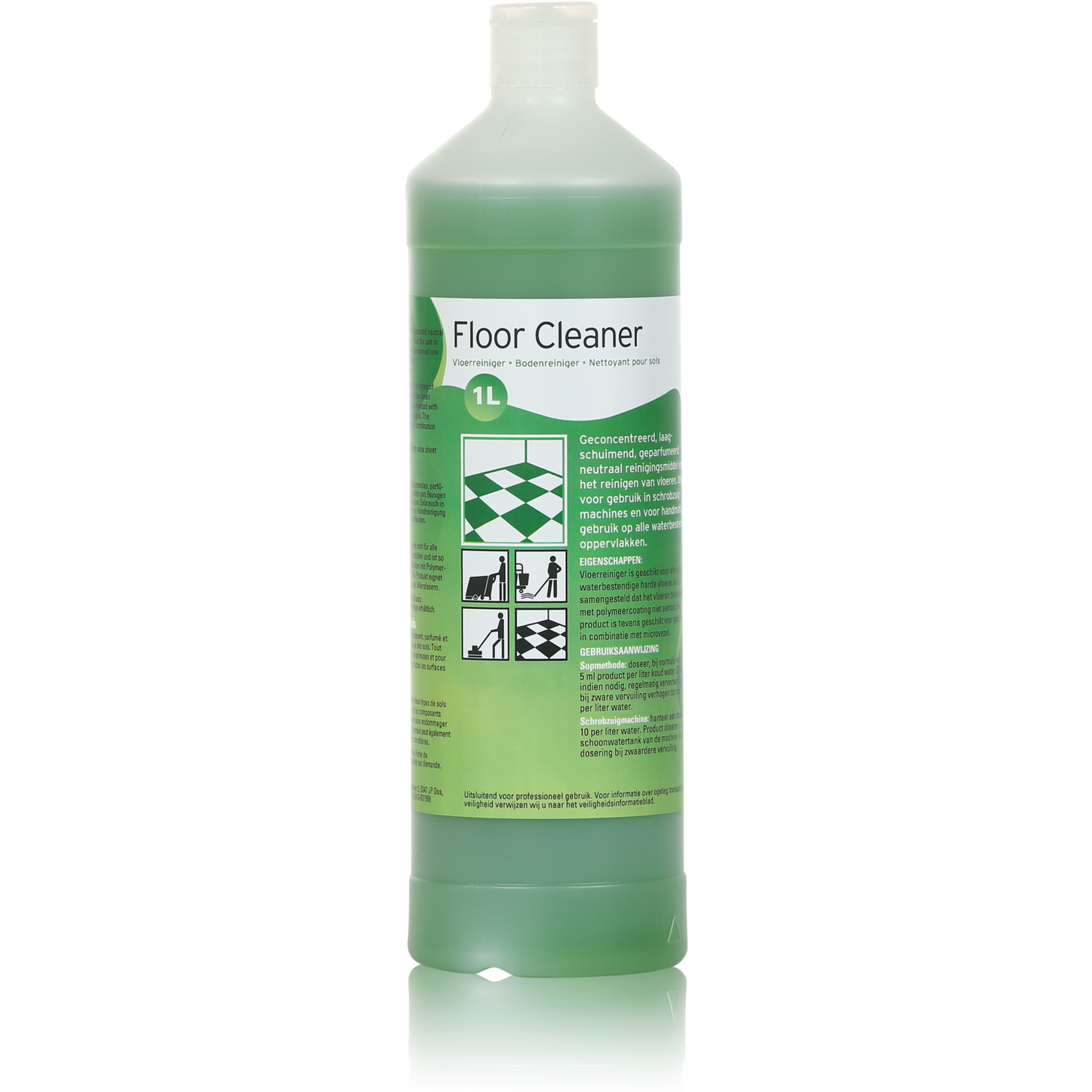 Klika - Vloerreiniger | 1L fris geparfumeerd | pH 8.5 | groen | 6 stuks