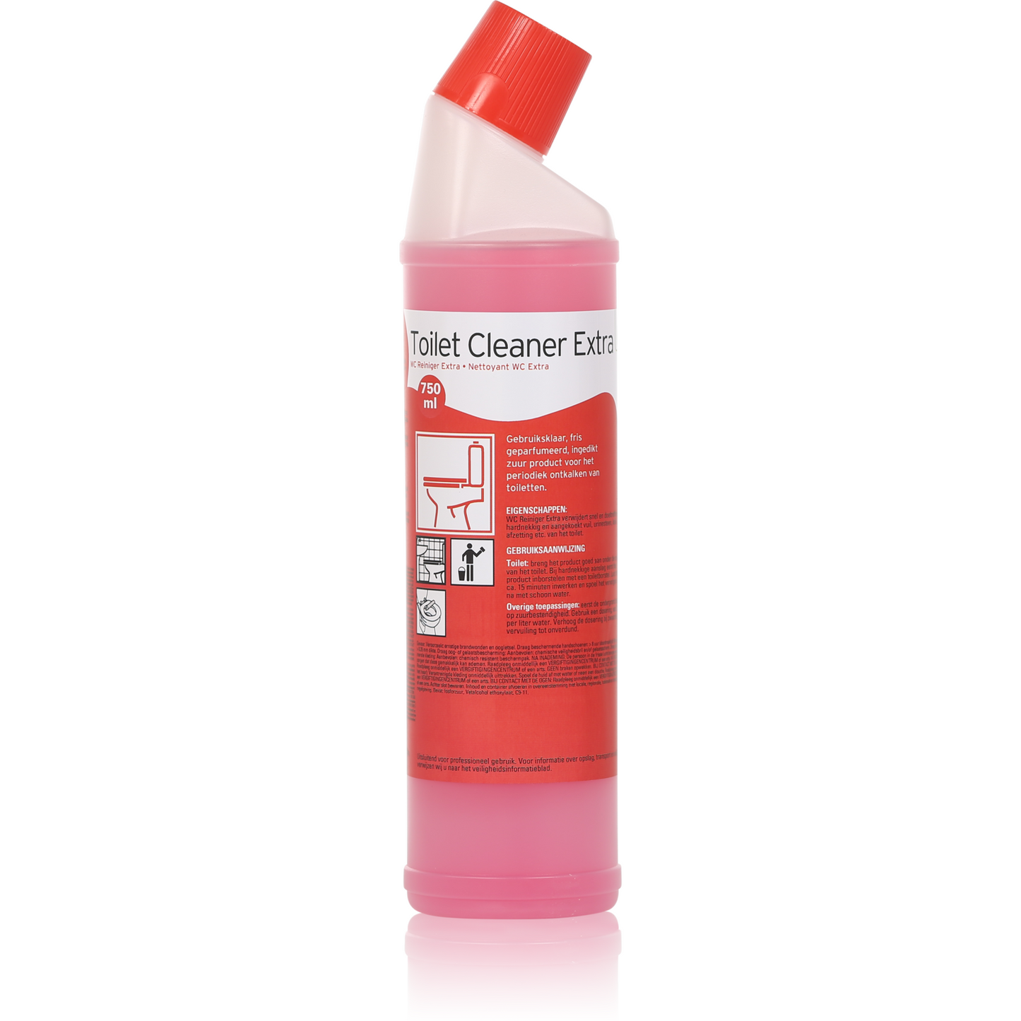 Klika - WC-ontkalker | Ready to use | 750ml | 1 fris geparfumeerd | roze | 6 stuks