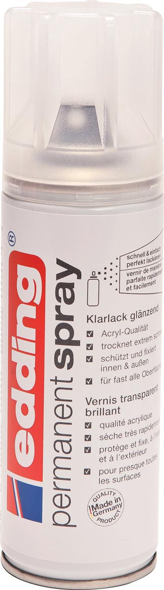 Edding - Bombe de peinture 5200 spray permanent brillant transparent